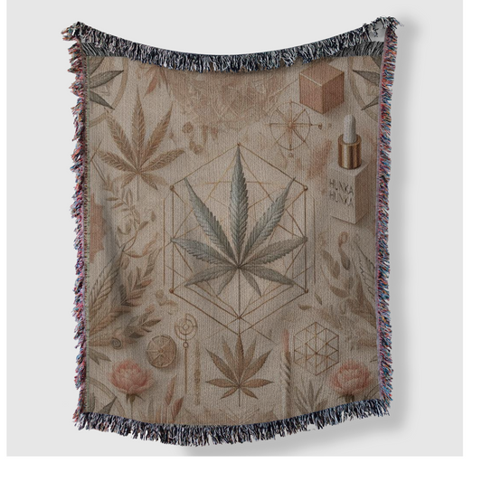 Smoky Rose Blossom: Luxury Woven Blanket Collection