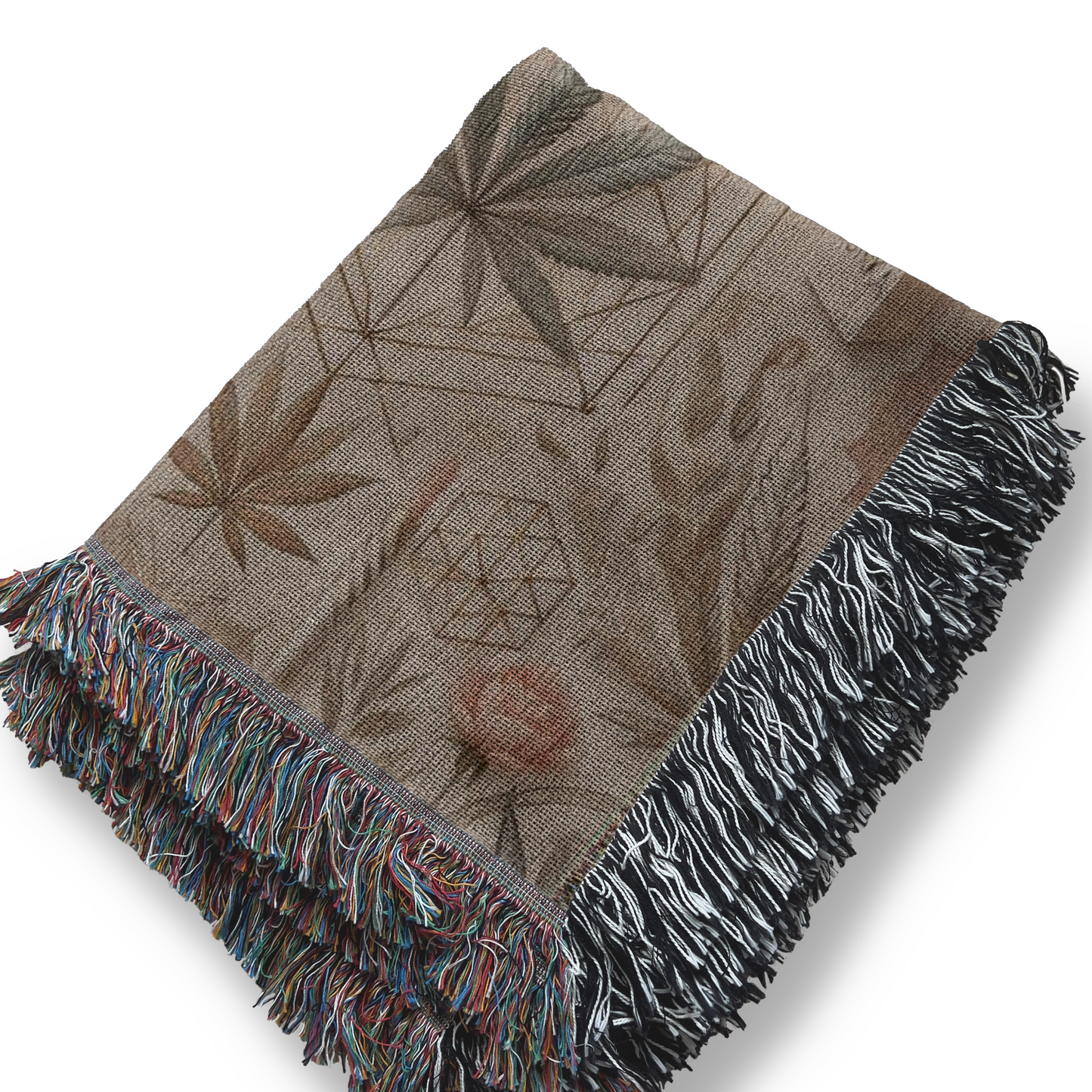 Smoky Rose Blossom: Luxury Woven Blanket Collection