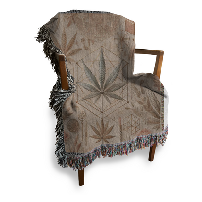 Smoky Rose Blossom: Luxury Woven Blanket Collection