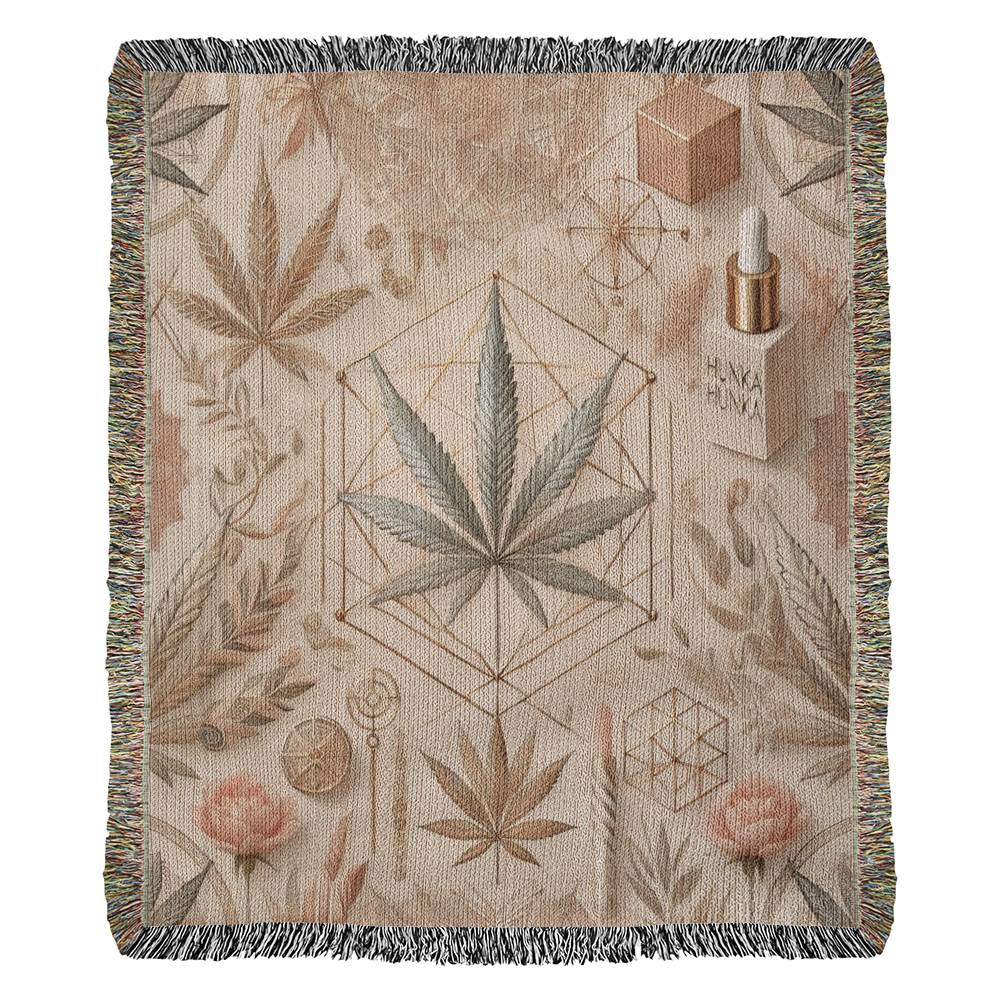 Smoky Rose Blossom: Luxury Woven Blanket Collection