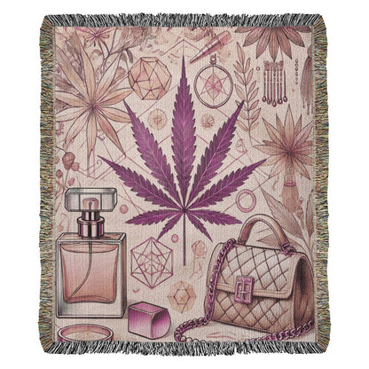 Pink Kush Dreams: Luxury Woven Blanket Collection